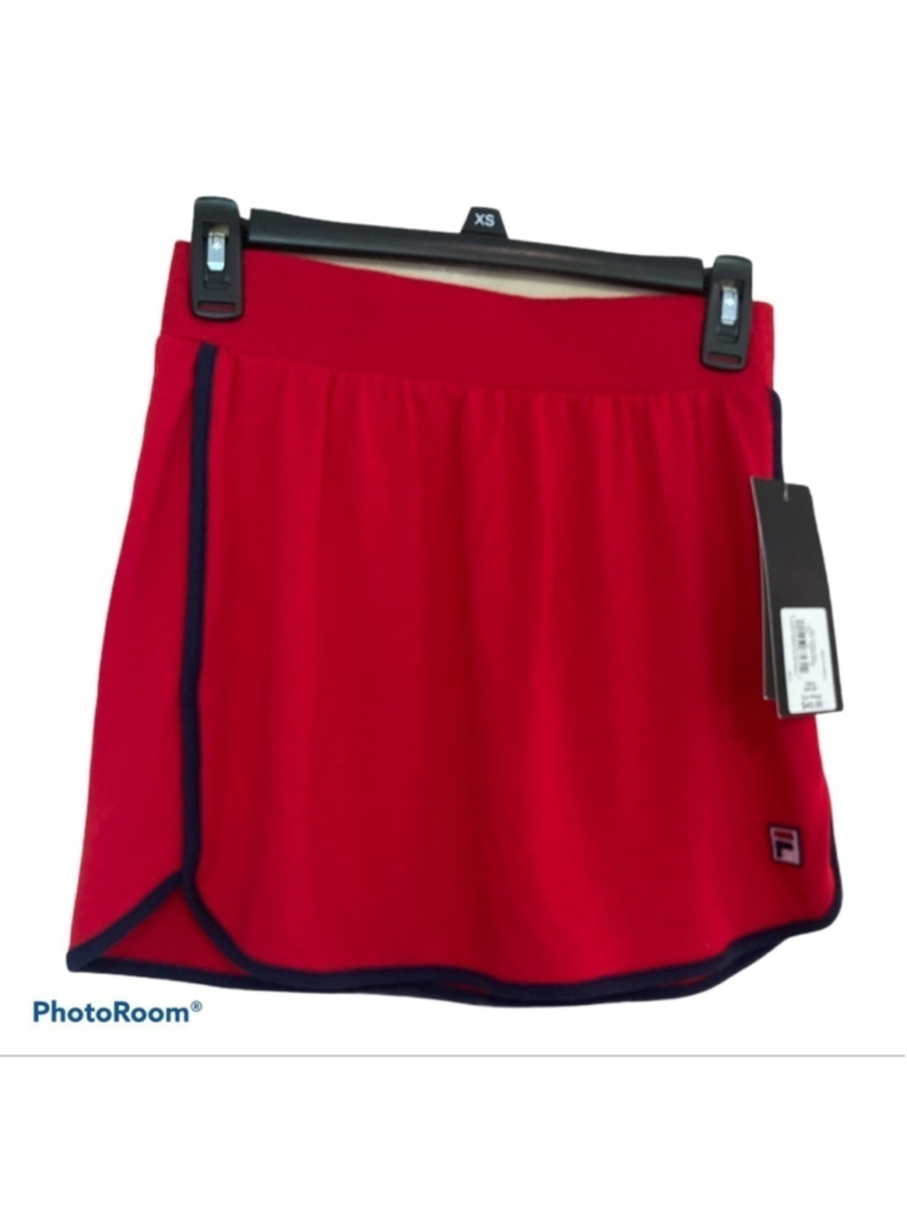 Fila sport jersey patch pocket skirt red size Xs
